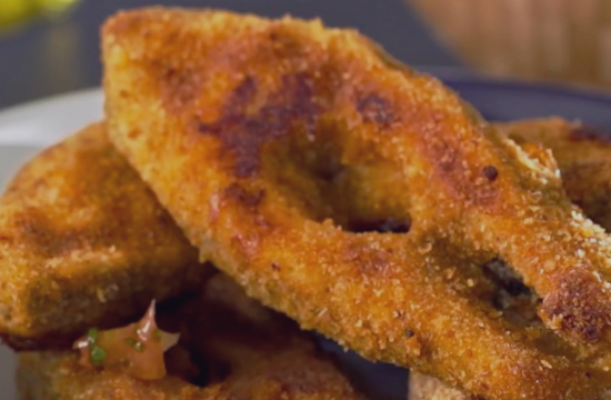 Posta de Tilápia Assada à Milanesa